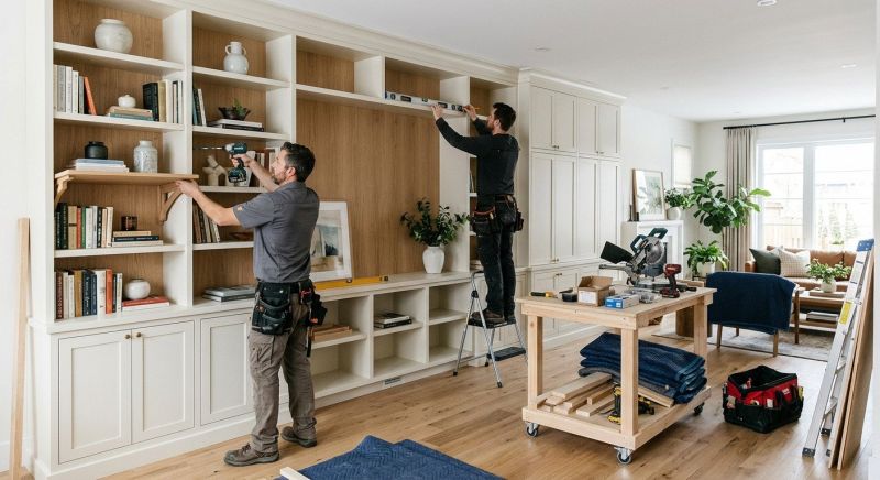 Built In Bookshelves Installation in Woodbridge, VA